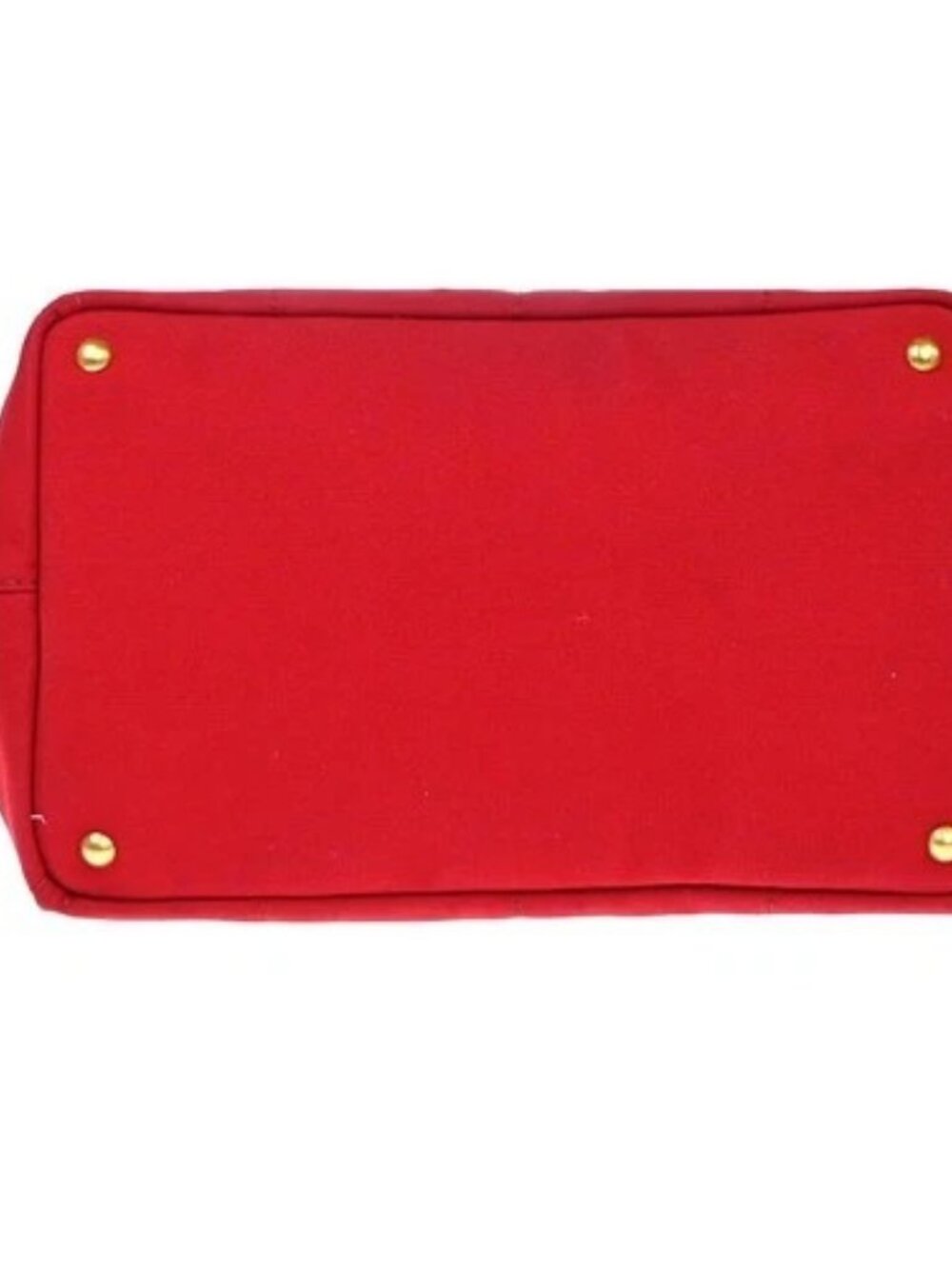 PRADA Logo Canapa 2Way Shoulder Hand Bag Canvas Leather Red GHW 79YH925 - Picture 6 of 16